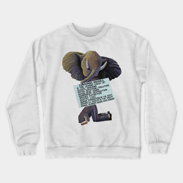 The Elephant in the Room Crewneck Sweatshirt by JoFrederiks